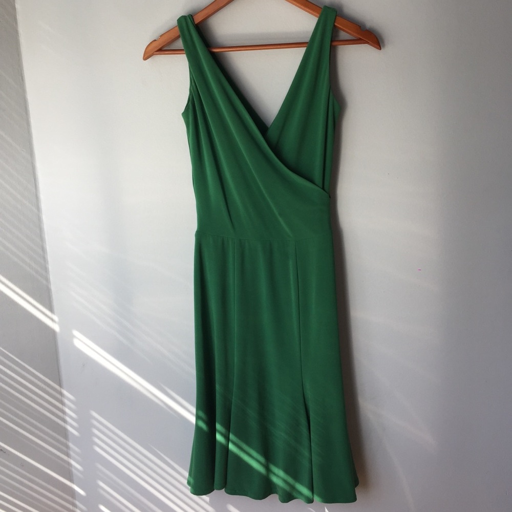 B.Darlin Green faux Wrap Green Dress Low Back